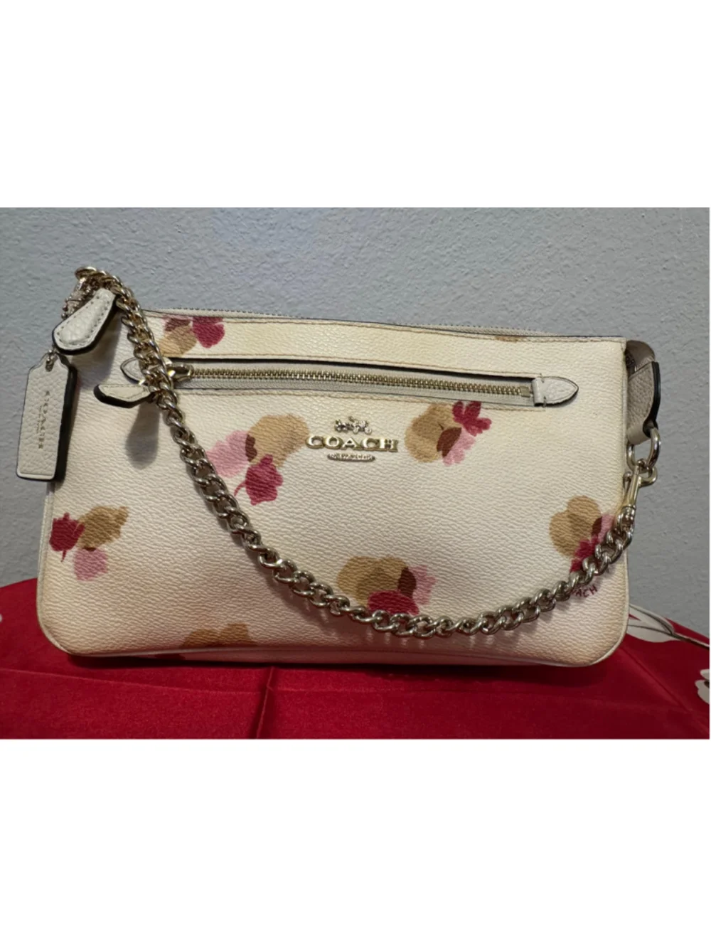 Coach Floral chain clutch / purse